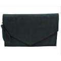 9161 -BLACK PU LEATHER CLUTCH BAG